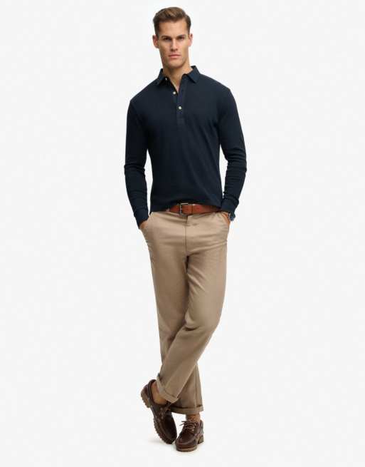 Superdry - Classic Preppy - Top à manches longues - Bleu marine intense, 3 de 6