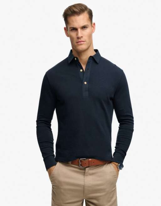 Superdry - Classic Preppy - Top à manches longues - Bleu marine intense, 4 de 6