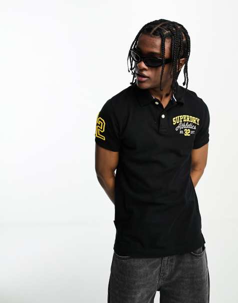 Superdry – Classic Superstate – Polohemd in Schwarz - view 1