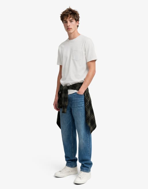 Superdry – Classic – T-Shirt aus Baumwollleinen in Limettenweiß mit Brusttasche, 6 von 7