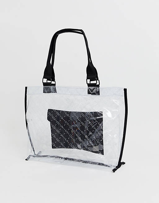 Superdry clear tote bag with logo detail | ASOS