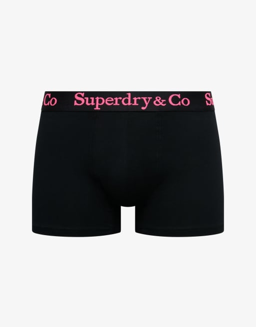 Superdry & co lot de 3 boxers en noir/noir/noir/néon, 2 de 7