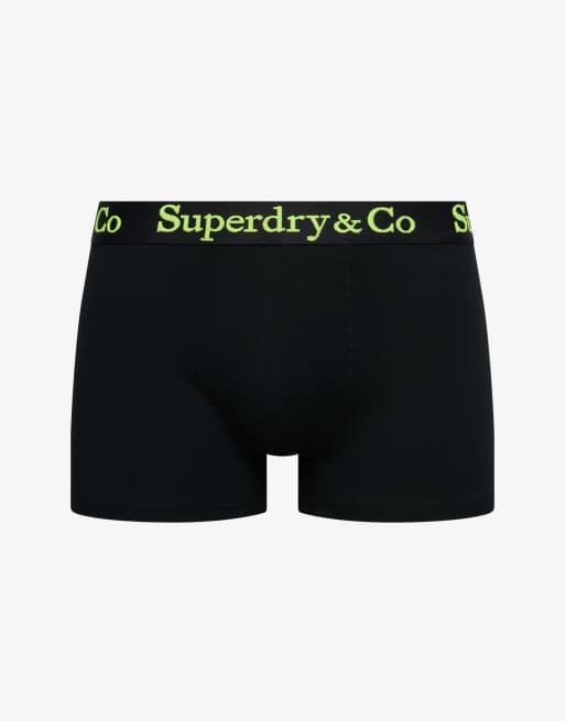 Superdry & co lot de 3 boxers en noir/noir/noir/néon, 6 de 7