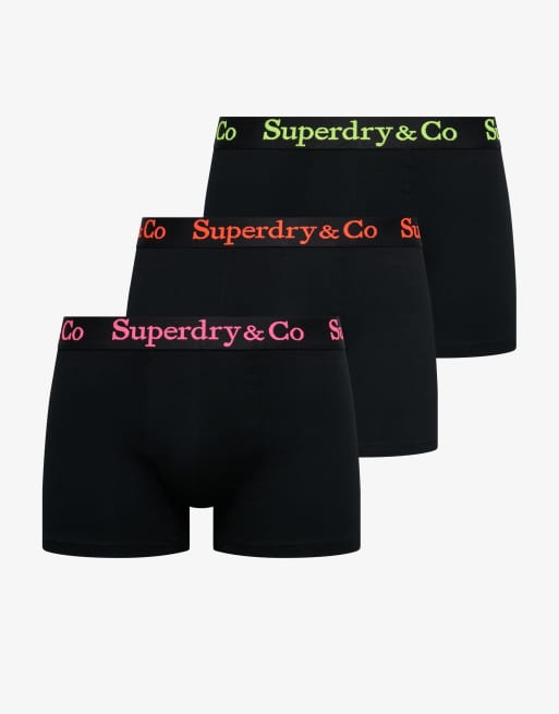 Superdry & co lot de 3 boxers en noir/noir/noir/néon, 7 de 7