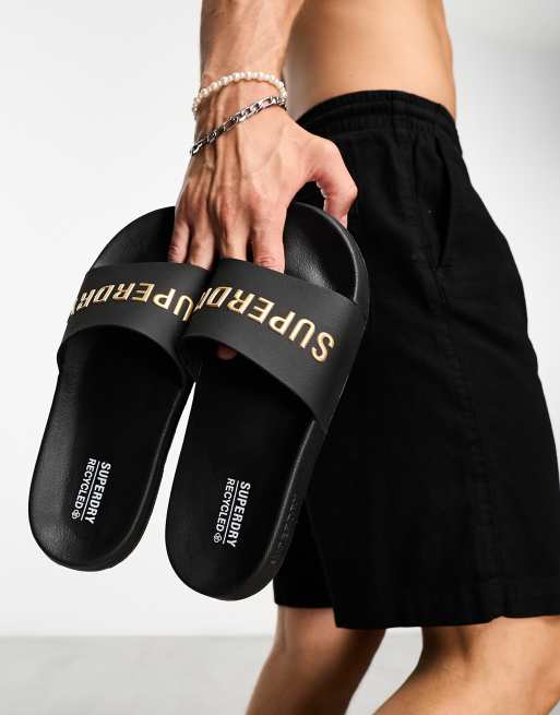 Superdry on sale black sliders