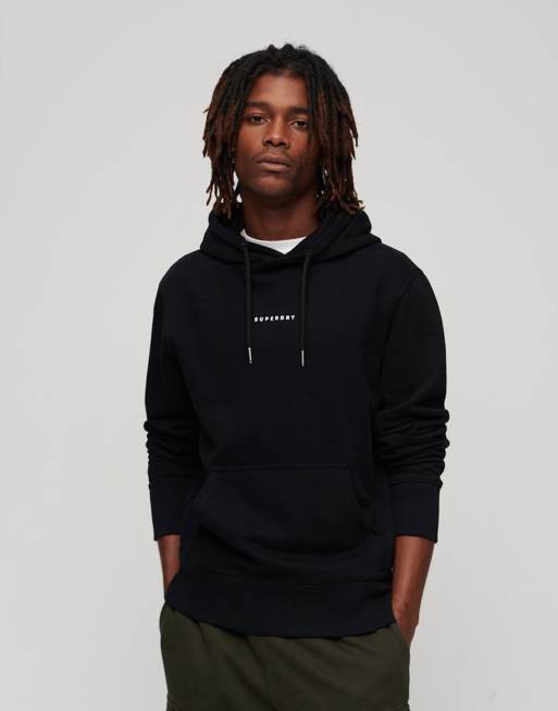 Superdry – Code Surplus – Kapuzenpullover in Schwarz mit Logo