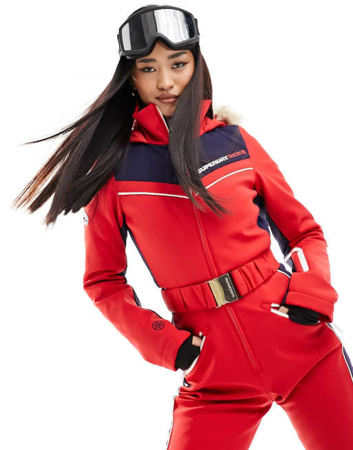 Superdry Combinaison de ski Rouge