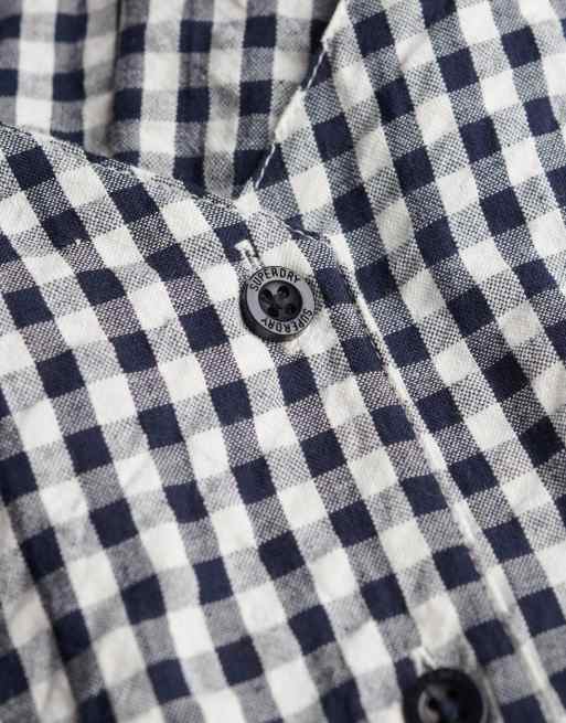 Superdry - Combishort caraco à carreaux vichy - Bleu marine, 6 de 7