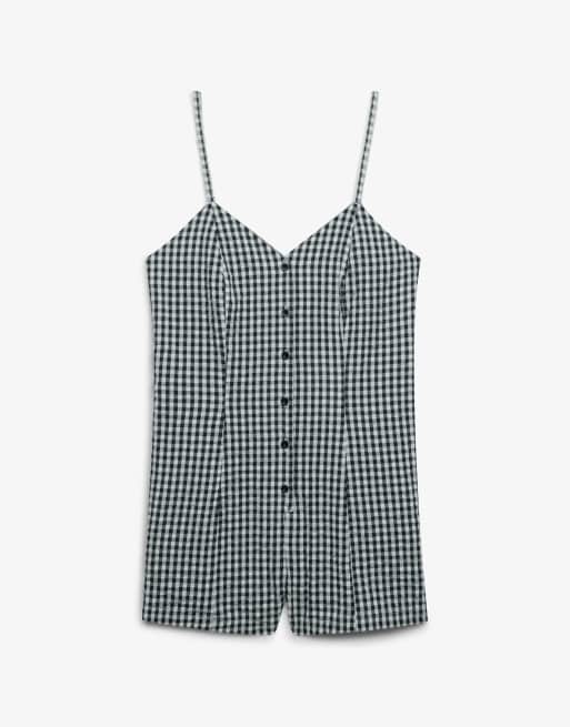 Superdry - Combishort caraco à carreaux vichy - Bleu marine, 7 de 7