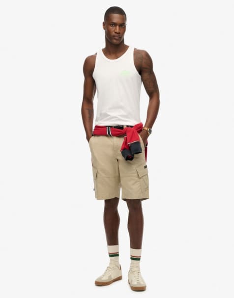 Superdry Contrast script vest in optic - view 1