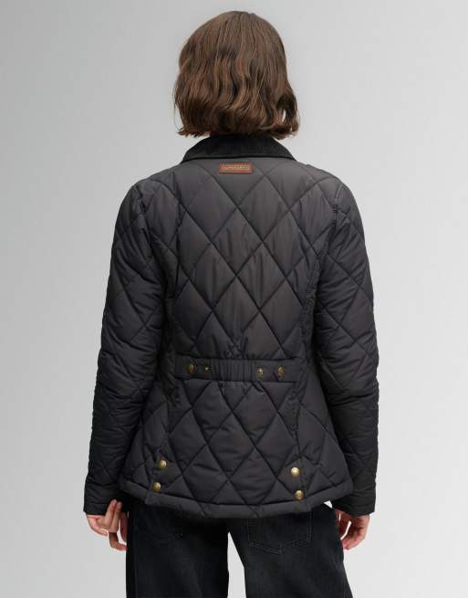 Superdry Cord trimmed liner jacket in black, 5 of 7