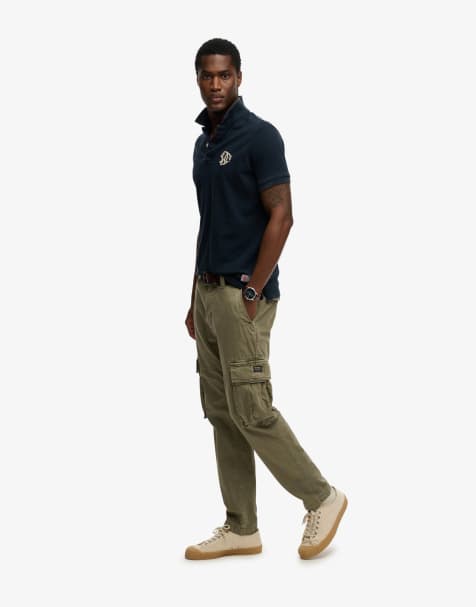 Superdry Core cargo pants in dusty olive green - view 1