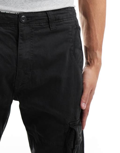 Superdry Core cargo pants in washed black, 4 of 5