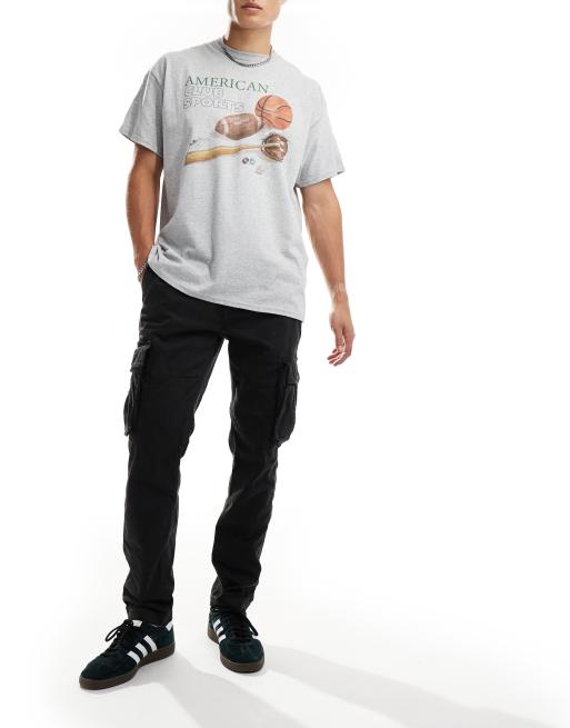 Superdry Core cargo pants in washed black, 5 of 5