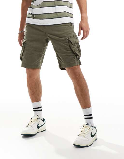 Superdry Core cargo short in chive green