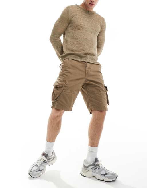 Superdry Core cargo short in tan khaki, 3 of 5