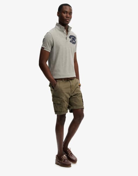 Superdry Core cargo shorts in chive green - view 1