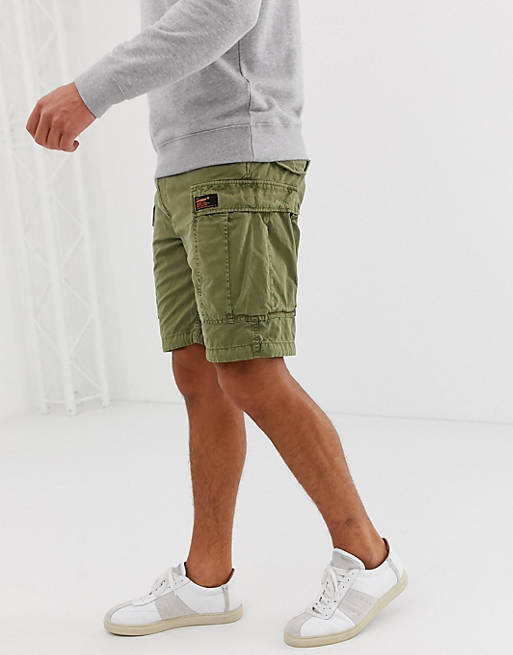 Superdry core cargo shorts in khaki | ASOS