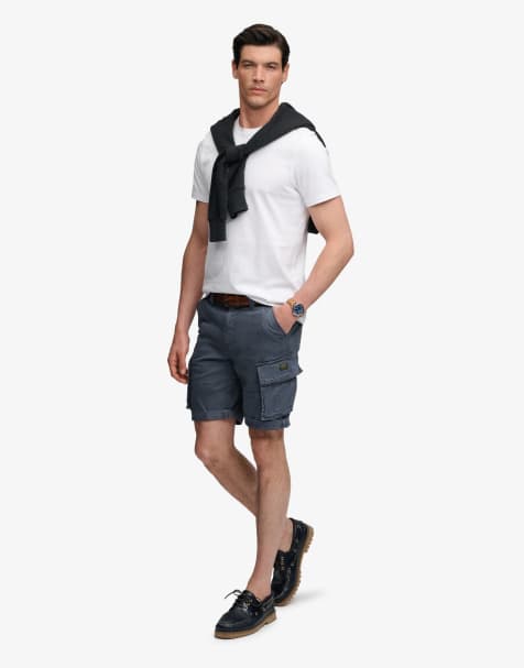 Superdry Core cargo shorts in magma slate grey - view 1