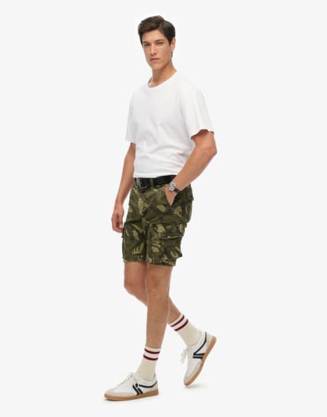 Superdry Core cargo shorts in outline camo - view 1