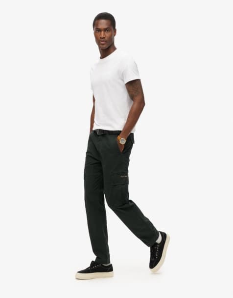 Superdry core cargo trousers in black - view 1