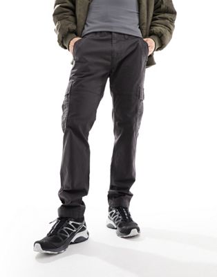 Superdry core cargo trousers in black - ASOS Price Checker
