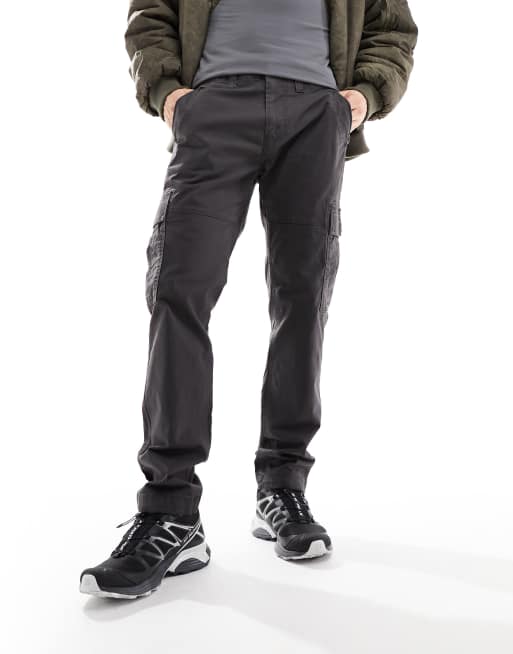 Core Cargo Trousers for Men in Black