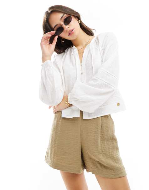 Superdry Cotton beach top in off white - view 1