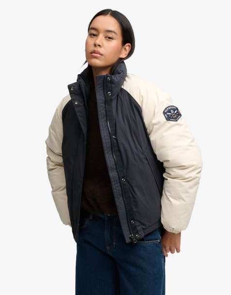 Superdry Cotton padded shell jacket in eclipse navy - view 1