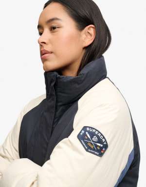 Superdry Cotton padded shell jacket in eclipse navy