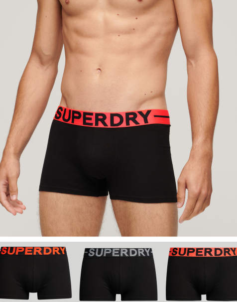 Superdry Cotton trunk triple pack in black/orange - view 1