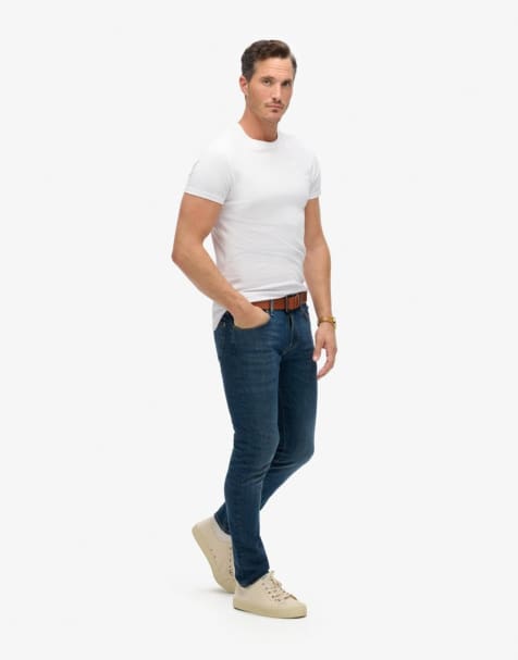 Superdry Cotton vintage slim jeans in jefferson ink vintage