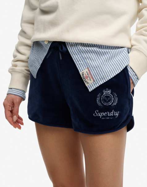 Superdry - Country Club - Short en velours - Bleu marine profond - view 1