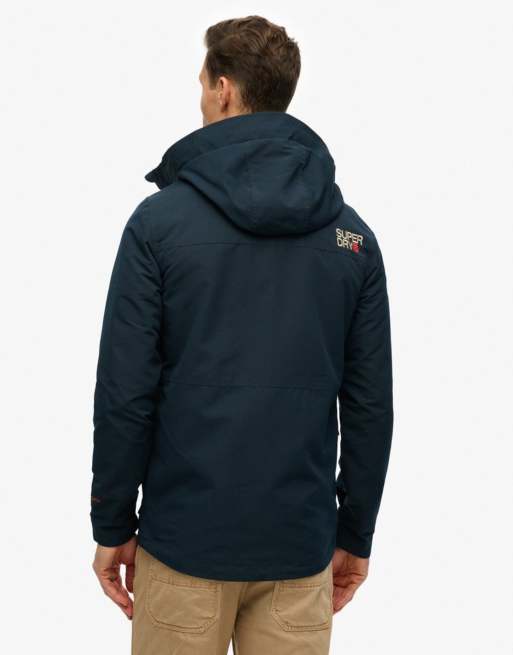 Superdry coupe-vent à capuche brodé Ultimate bleu marine Eclipse, 2 de 4