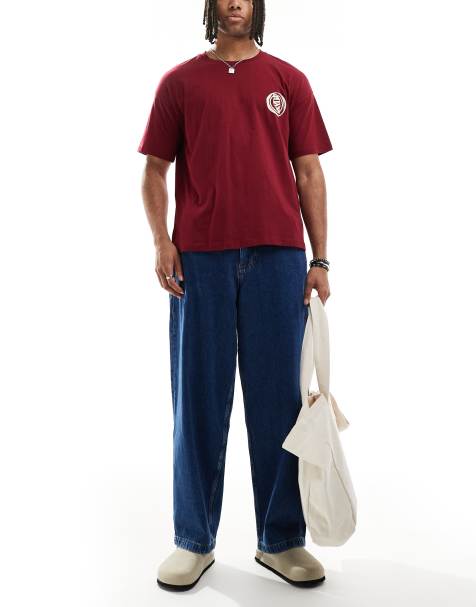 Superdry Cult – Baggy-Jeans im Stil der 90er in mittelblauer flacher Waschung - view 1