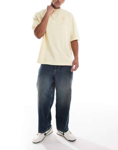 Superdry Cult – Weite Jeans im Stil der 90er in dunkelblauer Dirty-Waschung - view 1
