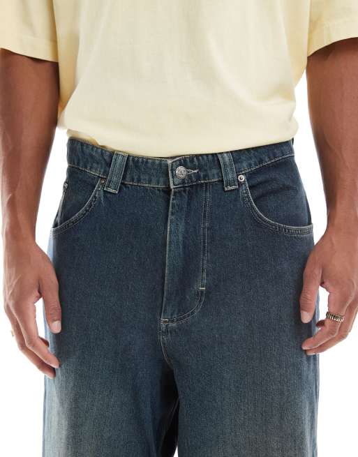 Superdry Cult – Weite Jeans im Stil der 90er in dunkelblauer Dirty-Waschung, 5 von 5