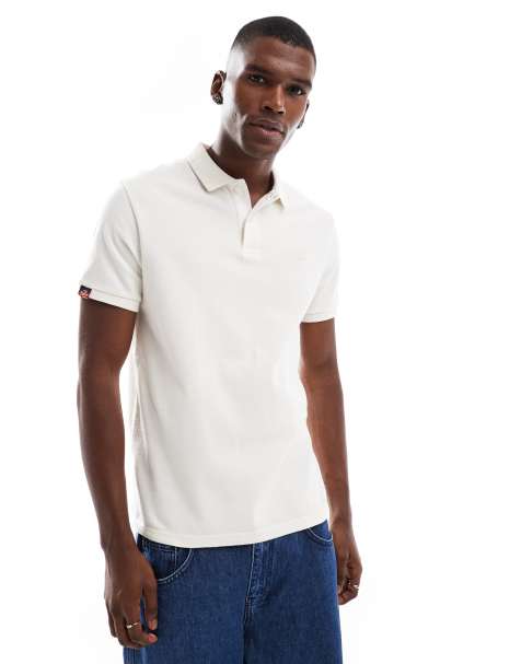 Superdry - Destroy - Polo style vintage - Blanc craie - view 1
