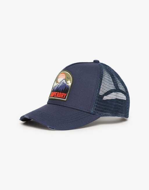 Superdry Dirt road trucker cap in lauren navy, 3 of 4