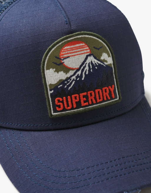 Superdry Dirt road trucker cap in lauren navy, 4 of 4