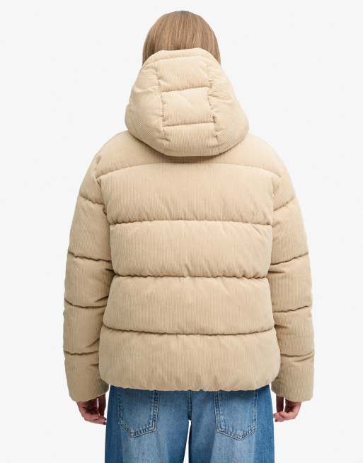 Superdry doudoune à capuche en velours côtelé premium marron encens, 5 de 6