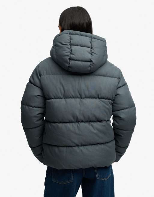 Superdry doudoune à capuche premium à carreaux olive/marine, 5 de 6