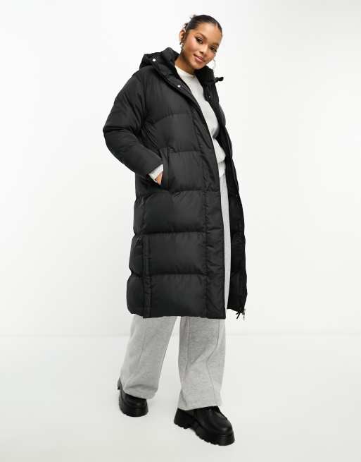 Superdry Doudoune longue capuche Noir ASOS