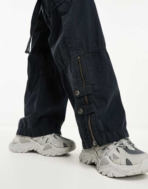 Superdry elastic cargo trousers in navy, 2 of 4
