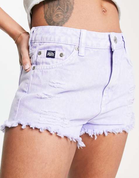 Superdry womens denim shorts sz xs-s