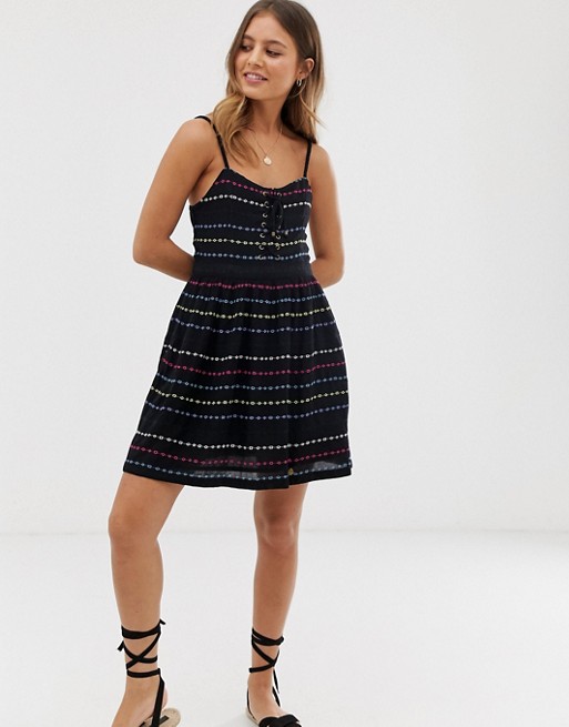 Superdry embroidered cami dress