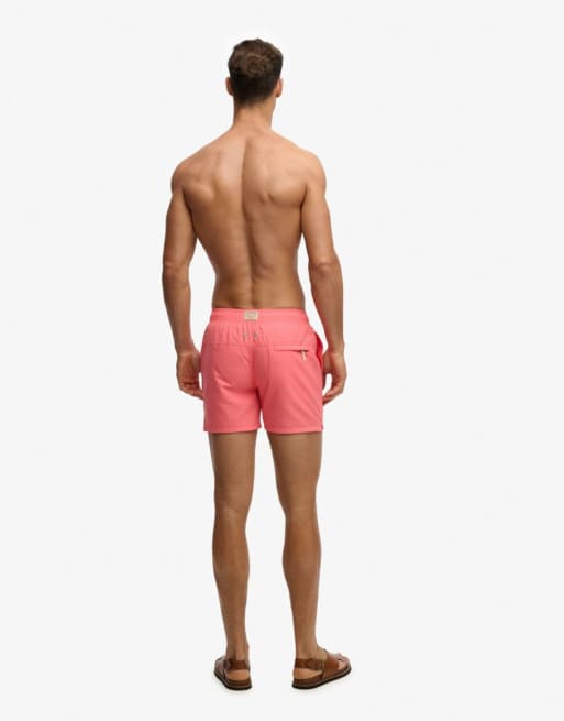 Superdry Embroidered logo 15- inch swim shorts in sugar coral, 5 of 7