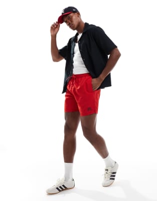 Superdry Essential 17-inch swim shorts in rouge red - view 1