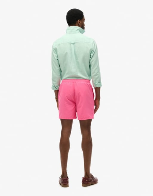 Superdry Essential 17-inch swim shorts in shocking pink, 3 of 7