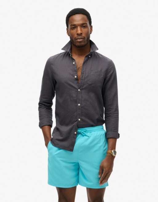 Superdry – Essential – Badeshorts in Aquamarine-Blau, 17 Zoll Schrittlänge, 4 von 7